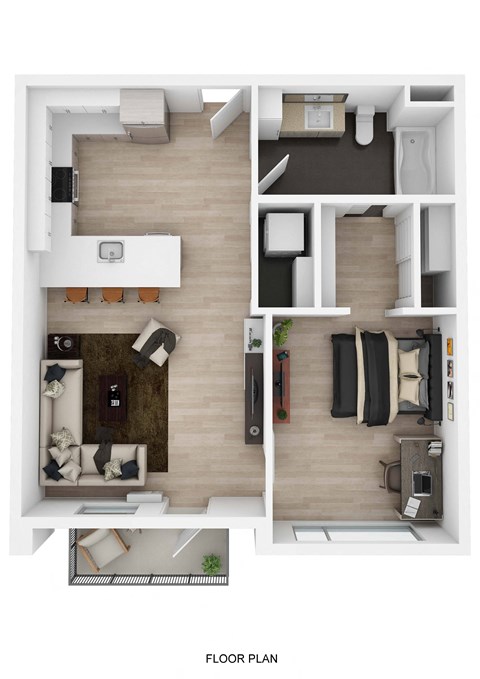1 Bedroom J Floor Plan